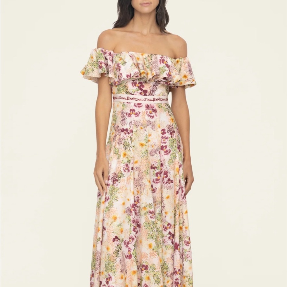 AGUA ORO FLORECER MAXI DRESS